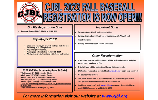 Fall 2023 Registration Now Open