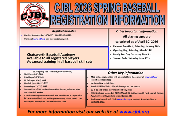 CJBL Spring 2026 Registration Now Open